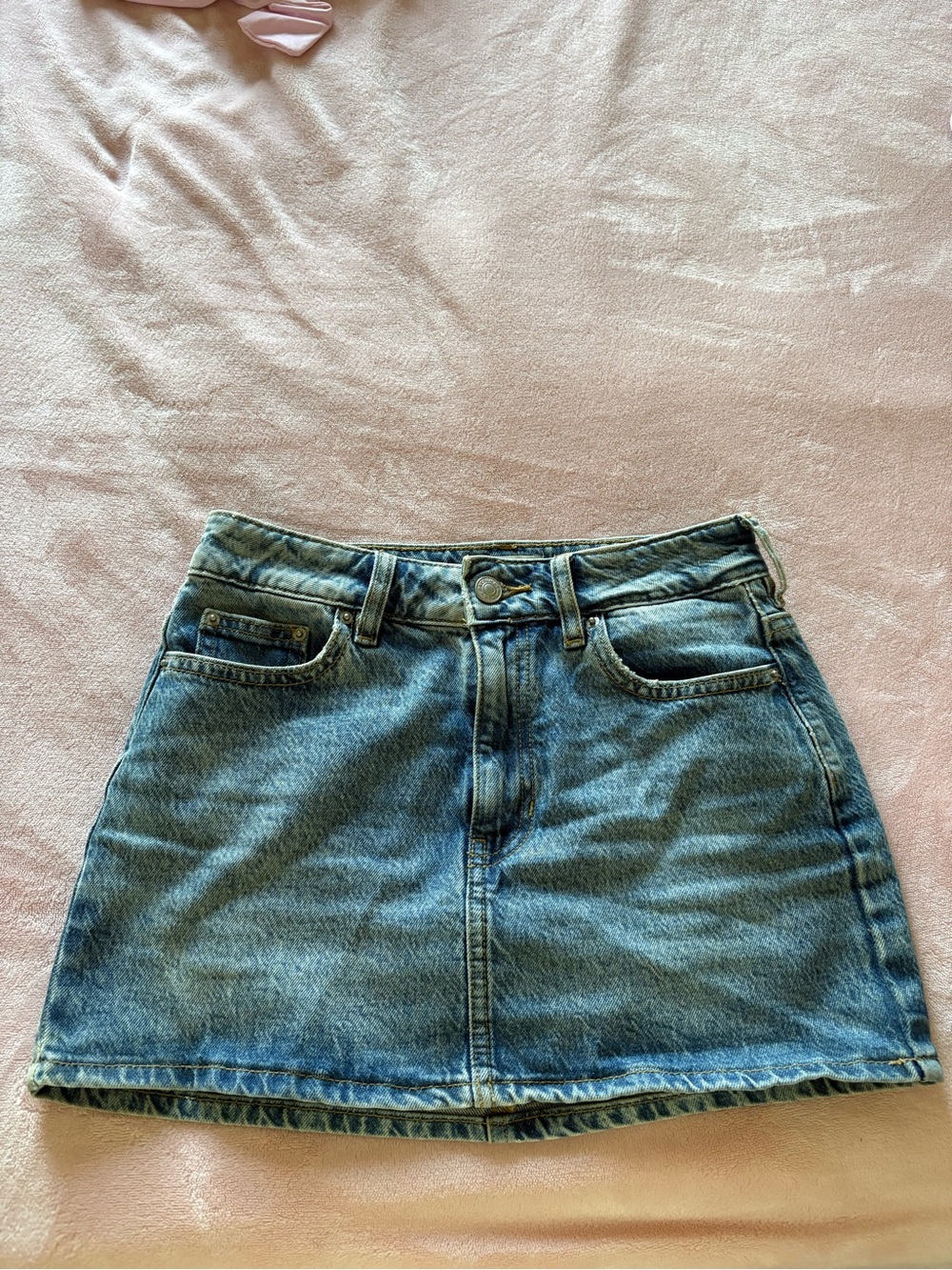 Pacsun Bella Stretch Indigo Mid Rise Jean Mini Skirt - Size 23/00